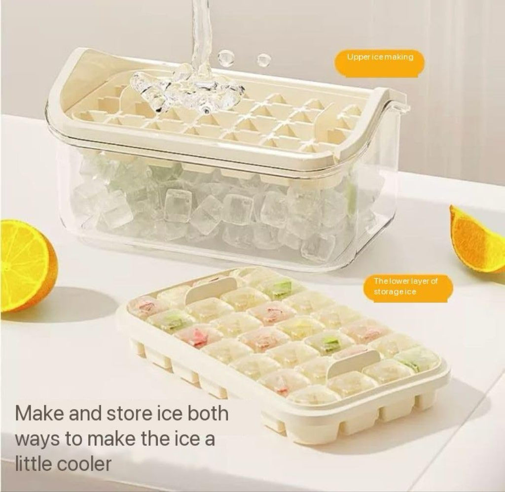 Double-Layer Stackable Ice Cube Tray
