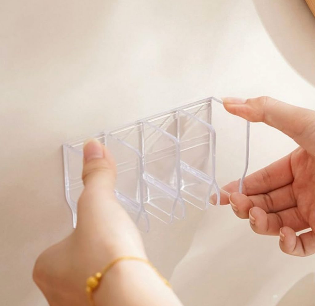 Toiletries Clips Self Adhesive Wall Mounted Rack