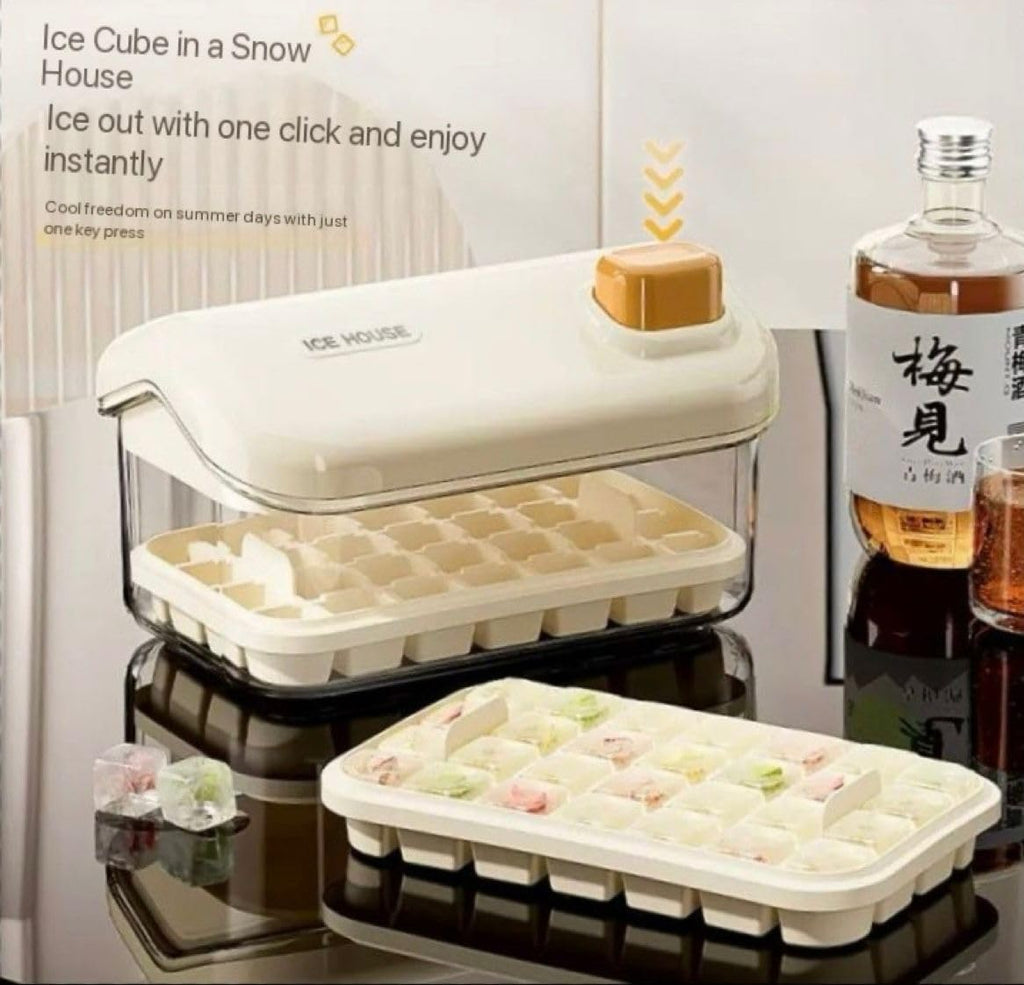 Double-Layer Stackable Ice Cube Tray
