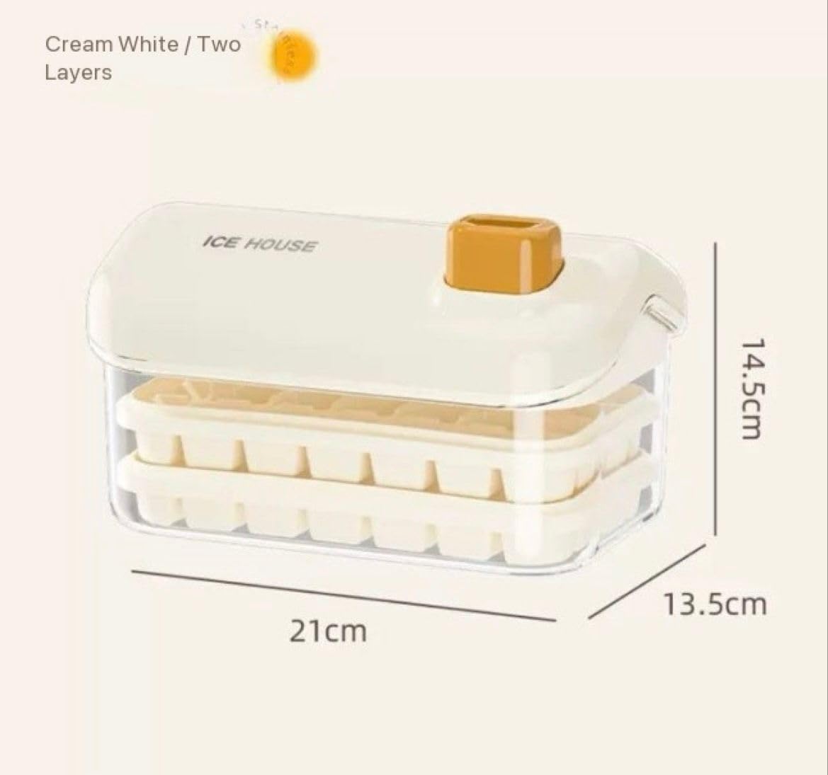 Double-Layer Stackable Ice Cube Tray